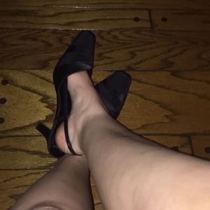 Square toed high heels